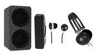 NAXA Electronics NAS-3061A Portable Bluetooth Stereo Speaker Entertainment Pack with Headphones, Earphones and Battery Pack, Black
