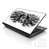 LSS 15 15.6 inch Laptop Notebook Skin Sticker Cover Art Decal Compatible with 13.3" 14" 15.6" 16" HP, Dell, Lenovo, Apple, Asus, Acer (Free 2 Wrist Pad Included) - Smoking Skull