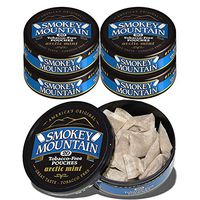 Smokey Mountain Pouches - Arctic Mint - 5 Cans - Nicotine-Free and Tobacco-Free
