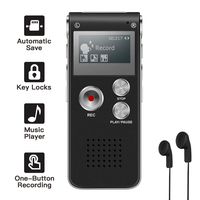 8GB Voice Recorder, HD Mini Digital Voice Recorder 290 Hours Recording Capacity Dictaphone Double Mic for Meeting/Classes/Lectures/Speech