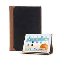 iPad Air 2/iPad Air/2018 iPad 6th Gen/iPad 5th Gen Case, Shockproof PU Leather Folding Stand Smart Protective Case Cover with Sleep/Wake Function and Card Slots, Black