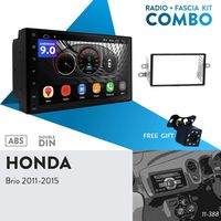 UGAR EX9 7" Android 9.0 DSP Car Stereo Radio Plus 11-388 Fascia Kit for Honda Brio 2011-2015