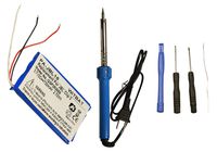Replacement Battery + Tool + Solder Ion for JBL Clip 2 2 an CLIP2BLKAM CS056US P04405201 (Battery + Tool Kit)