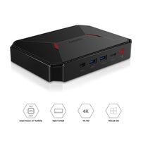 CHUWI GBox Pro Fanless Mini PC, Intel Atom X7-E3950,Win10 (64-bit) Desktop Computer with 4GB DDR4/64GB eMMC, Support Gigabit Ethernet, Linux, BT 4.0, 4K, Dual WiFi