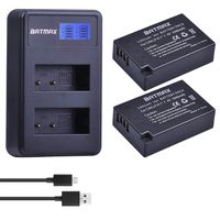 Batmax 2Pcs LP-E17 LPE17 LP E17 Battery + LCD USB Dual Charger for Canon LP-E17, EOS RP, Rebel T6i, T6s, T7i, SL2, EOS 750D, 760D, 77D, 800D, 8000D, 200D, EOS M3, M5, M6 Digital SLR Camera