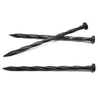 (150 Pack) USA Made - 8" Inch Plastic Edging Nails, Spiral Nylon Landscape Stake Nail / Anchoring Spikes For Paver Edging, Weed Barrier, Artificial Turf (Fits Most Brands Dimex EasyFlex Proflex) (150)