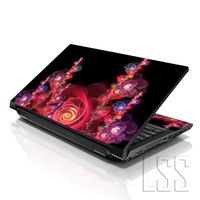 LSS Laptop 17-17.3" Skin Cover with Colorful Floral Pattern for HP Dell Lenovo Apple Asus Acer Compaq - Fits 16.5" 17" 17.3" 18.4" 19" (2 Wrist Pads Free)