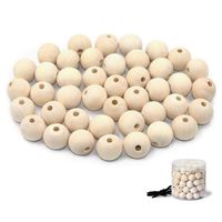R.FLOWER Natural Wood Beads Round Ball Wooden Loose Beads Unfinished Wood Spacer Beads for Craft-making 100pcs (20mm)