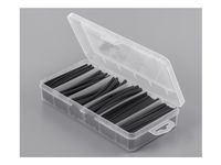 Monoprice Heat Shrink Tubing Kit Black - 177 Pieces