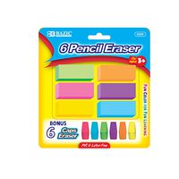 BAZIC Neon Eraser Sets (12/Pack)(Case of 24)