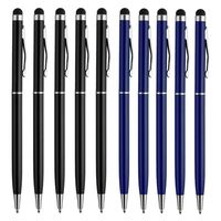 Stylus Pen,UROPHYLLA 10pcs Universal 2 in 1 Capacitive Stylus Ballpoint Pen Compatible for iPad,iPhone,Samsung,HTC,Kindle,Tablet,All Capacitive Touch Screen Device -Black+Blue