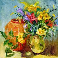 Hi-Look Microfiber Cleaning Cloth - Yellow Flowers n Tow Pots