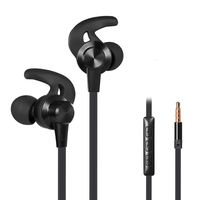 in-Ear Earbuds, Acode 3.5mm Metal Housing Magnetic Wired Earphones Bass Stereo Noise Cancelling Headsets with Mic and Volume Control for Workout Sports Jogging Gym (Black)