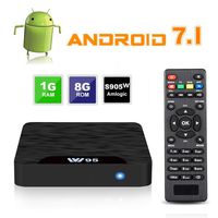 7.1 Android TV Box - J-DEAL W1 Newest Android 7.1 Smart TV Boxsets, Amlogic S905W Quad-Core, 1GB RAM & 8GB ROM, 4K Ultra HD, Support Video Encoder for H.264, 2.4GHz WiFi, Web TV Box + Remote Control