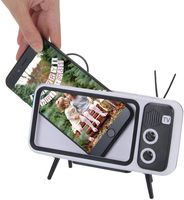 Retro TV Bluetooth Speaker,Portable Bluetooth Wireless Speakers Holder,AUX FM Bluetooth Optional,Bluetooth 4.2,32.8ft Wireless Rang,3D Stereo Speaker Stand for All Smartphone