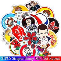 30PCS Pack Stranger Thing Figure Stickers Set Anime Toy Sticker for Luggage Skateboard Motorcycle Laptop Waterproof Sticker