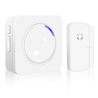 BO YING Door Chime, 600ft Operating Range 52 Chimes 4 Adjustable Volume with LED Indicators, Wireless Door Open Chime for Home Security/Office/Store,1 Plug-in Receiver & 1 Magnetic Door Alarm Sensor