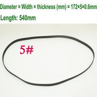 （Pack of 5）- Record Player Turntable Phono, Tape , CD Plattenspieler Rubber Belt Strip Drive Belt Replacement - ALL SIZE (5Pcs（17250.6mm）)