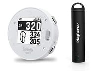 Golf Buddy Voice X with PlayBetter Portable Charger Bundle | Handheld Audio Golf GPS, 38,000 Worldwide Courses, Large Number Display, Bluetooth Updates (White, Power Bundle)