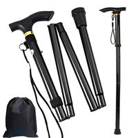 Dliso1 Folding Cane, Trekking Poles for Men, Women, Collapsible Walking Stick, Walking Cane with Carrying Bag, Adjustable,Lightweight, Anti Shock, Rubber Base for Hiking Camping