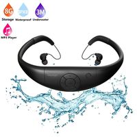 Tayogo 8GB Waterproof MP3 Player Swimming Headphone with Shuffle Feature - Black
