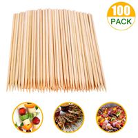 SRXING Bamboo Skewers,Kebab Sticks,Wooden Skewers,Skewer Sticks,Short Skewers,Wooden Kebab Skewers -Skewers for Fruit Kabobs,Shish Kabob, Grill, Appetizer, CornMore Food(12-Inch(100pcs))