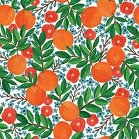 Jillson & Roberts Bulk Gift Wrap, Mandarin Grove, 1/4 Ream 208' x 24"