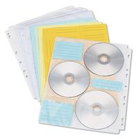 Innovera Two-Sided CD/DVD Pages for Three-Ring Binder, 10/Pack
