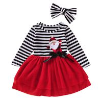 Oliviavan Toddler Baby Skirt Casual Girls Outfit Sets Girls Striped Tulle Dress+Headband Costumes Red