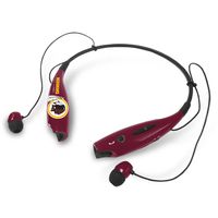 NFL SUCKERZ Wireless Bluetooth Neckband Earphones Stereo Earbuds with Microphone, Washington Redskins
