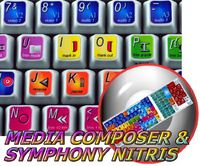 AVID MEDIA COMPOSER & SYMPHONY NITRIS KEYBOARD STICKERS