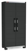 KETER Garage Tall Wardrobe XL with 3 Shelves, Black