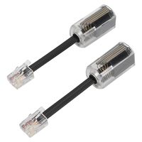 Telephone Cord Detangler Anti-Tangle Telephone Handset Cable 360 Degree Rotating Landline Swivel Cord Untangler Black (2 Pack,Black)