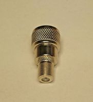 CBK Supply - FC71 Rf adapter F-female jack (Tv antenna socket) to PL259 Uhf-style male plug