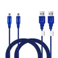 2 Pack 8ft Nintendo 3DS USB Charger Cable, Play and Charge Power Charging Cord for Nintendo New 3DS XL/New 3DS/ 3DS XL/ 3DS/ New 2DS XL/New 2DS/ 2DS XL/ 2DS/ DSi/DSi XL