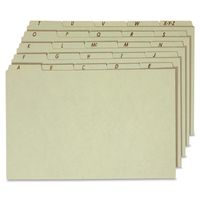 Globe-Weis Pressboard Vertical Guides, Legal Size, A-Z Index, 25 per Set (95PX2425)