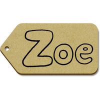 Azeeda 10 x Large 'Zoe Name' Wooden Gift Tags (TG00052538)