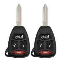 uxcell 2 Pcs New 4 Buttons Uncut Key Fob Remote Case Replacement KOBDT04A for Chrysler