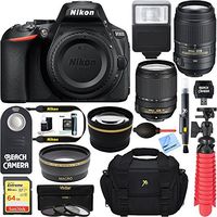 Nikon D5600 24.2MP DX-Format DSLR Camera + AF-S 18-140mm & 55-300mm ED VR Lens + Accessory Bundle