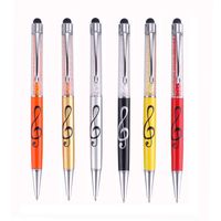 Stylus Pen Crystal Ballpoint Pens Capacitive Diamond Writing Pens Music Note Ball Point Fit All Touch Screens Device (Stylus Ballpoint)