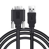 1 Piece USB 3.0 A/M to Micro B/M with Dual Screw Locking Cable Charging Cable High Speed Compatible Data Cord with External Hard Driver - 1M