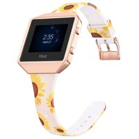 Aiseve Slim Floral Bands Compatible with Fitbit Blaze Watch (Small, Sunflowers)