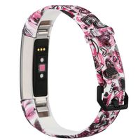 honecumi Floral Pattern Bands Compatible with Fitbit Alta/Alta hr Wristband Replacement Accessory-Exchange Watch Band for Men&Women Colorful Stripe Printing Straps
