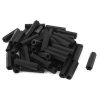 uxcell M3x22mm Female Thread Nylon Hex Standoff Spacer Pillar Black 50pcs