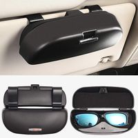 HOLDCY Sunglasses Clip Holder for Car Sun Visor - Eye Glasses Storage Box - Automotive Accessories ABS 1Pcs Apply to All Car Models (Black)