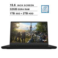 Razer 2019 Blade 15.6 Inch FHD Gaming Laptop (Intel 6-Core i7-8750H up to 4.1 GHz, 32GB RAM, 1TB SSD + 2TB HDD, NVIDIA GeForce GTX 1060, WiFi, Bluetooth, HDMI, Windows 10 Home)