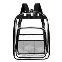 Hmlai Clearance Women Ladies Girls Transparent Shoulder Backpack Students School Travel Bag Bookbag College Backpack (Black)