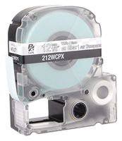 Cartridge Label, 1/2 in. W, White/Clear