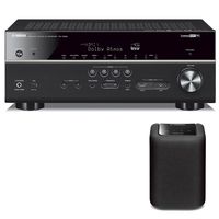 Yamaha Bundle: RX-V683 7.2-Channel A/V Receiver + WX-010 Black Wireless Speaker