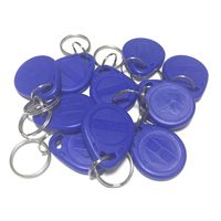Xenocam 10pcs EM4100 125KHz RFID Proximity ID Card Token Tags Key Fobs Keyfobs for Access Contorl System (Blue)
